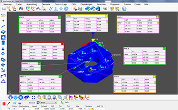Measuring software for coordinate measuring machines